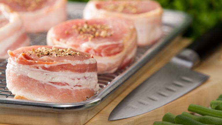 Bacon Wrapped Pork Tenderloin Fillets