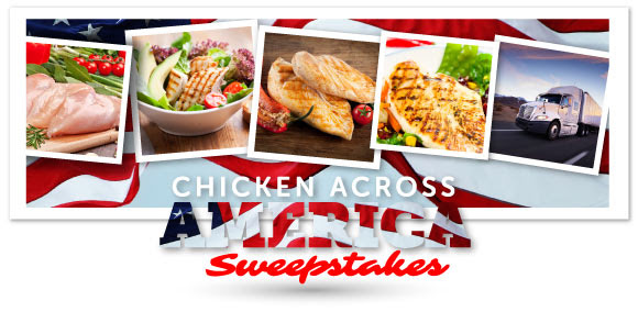 Chicken Across America Sweepstakes! Enter to be one of the 11 winners of three amazing prizes!