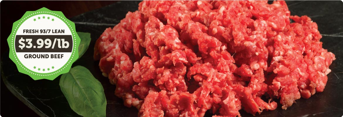 93/7 Ground Beef is just $3.99/lb.