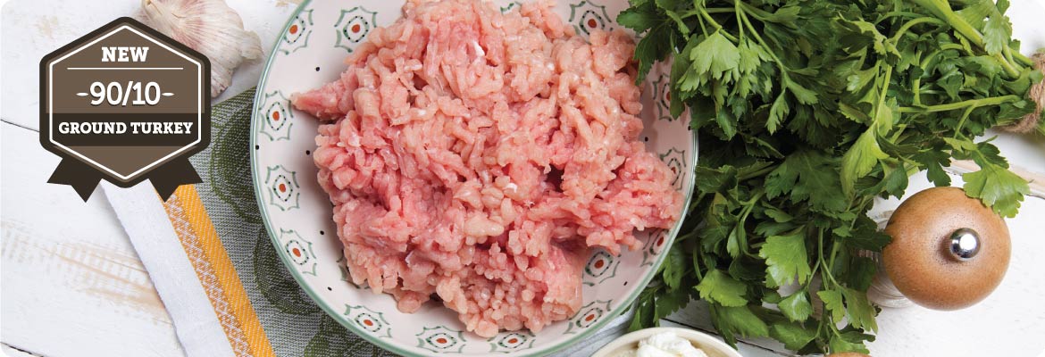NEW: 90/10 Ground Turkey, Starting at $2.49/lb
